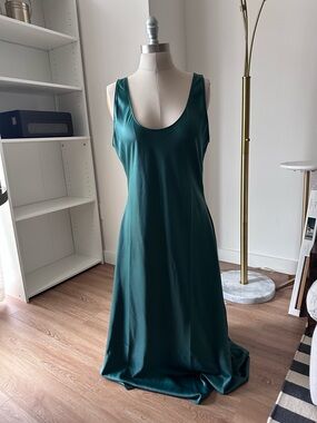 H&M NWT Sleeveless Scoop Neck Maxi Dress in Deep Teal